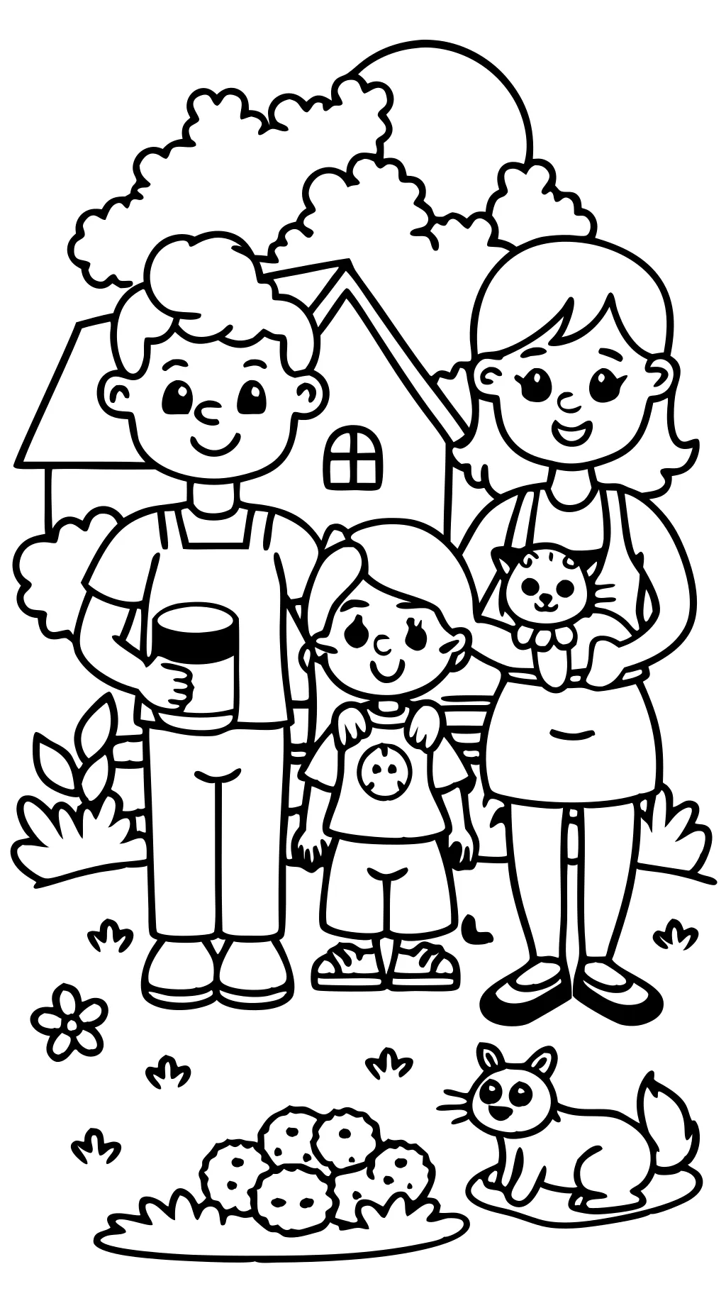 family coloring page